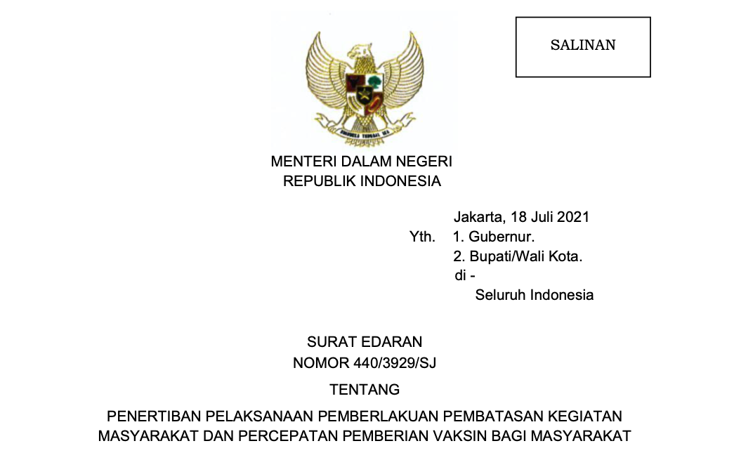 Detail Surat Edaran Mendagri Nomer 17