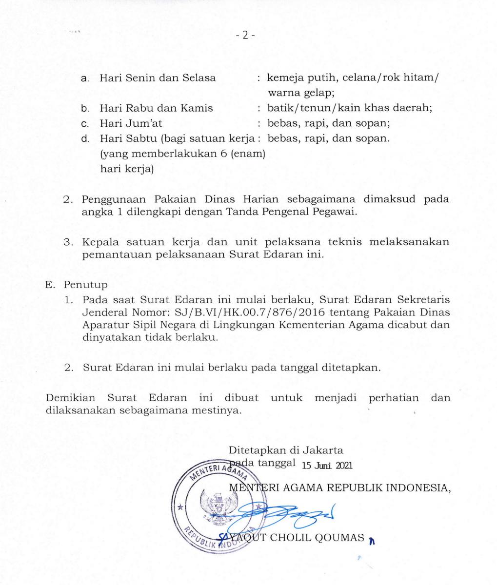 Detail Surat Edaran Menteri Agama Nomer 15