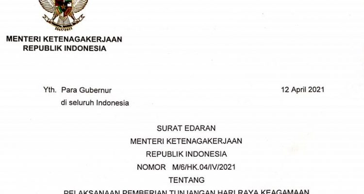 Detail Surat Edaran Menteri Tenaga Kerja Nomer 23