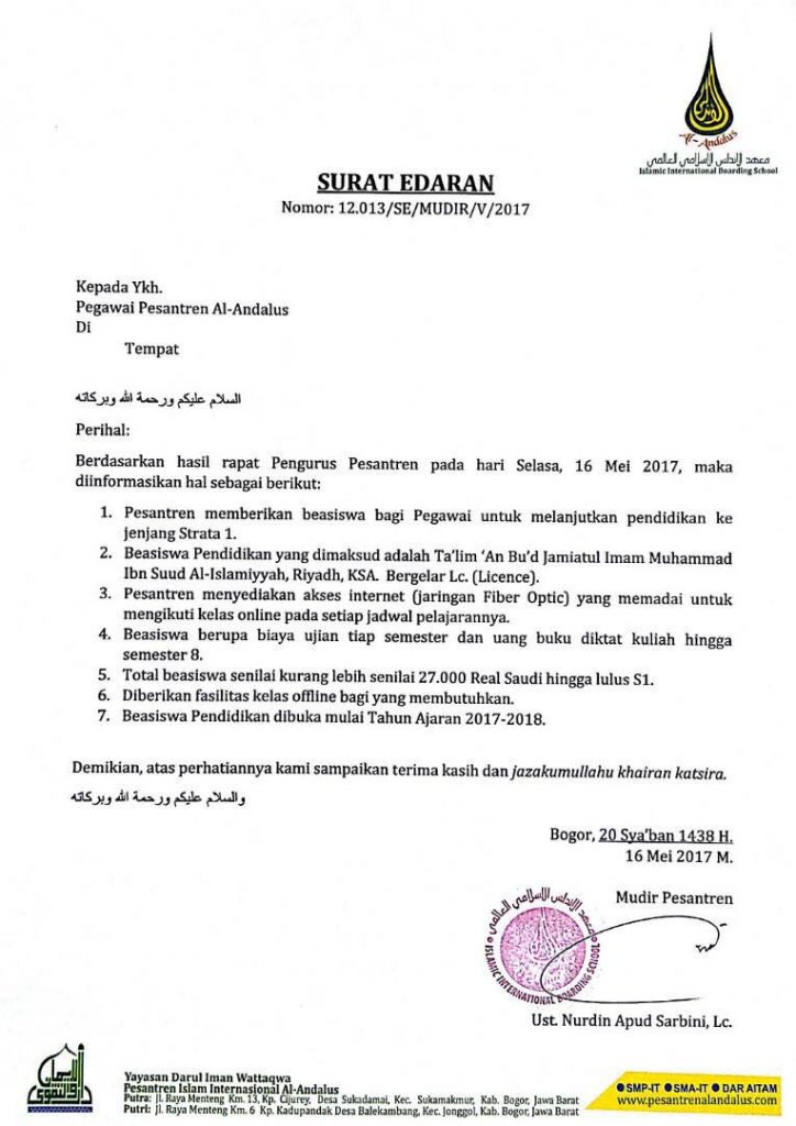 Detail Surat Edaran Perusahaan Nomer 4