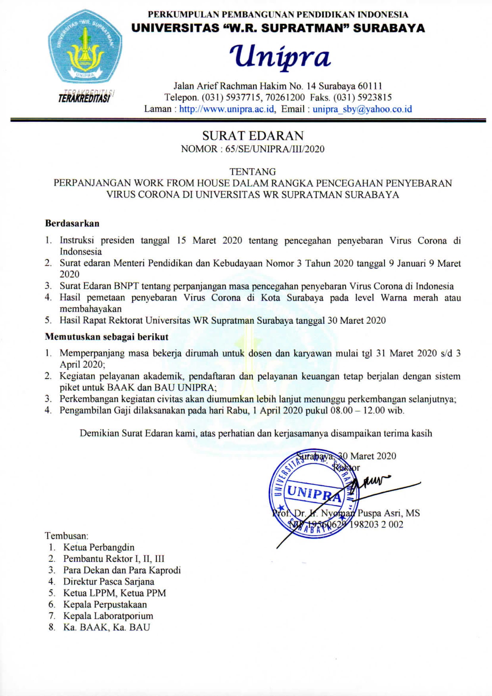 Detail Surat Edaran Work From Home Nomer 7