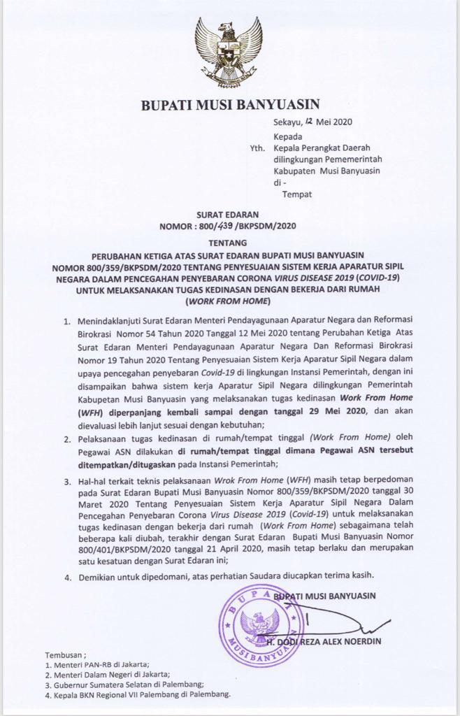 Detail Surat Edaran Work From Home Nomer 23