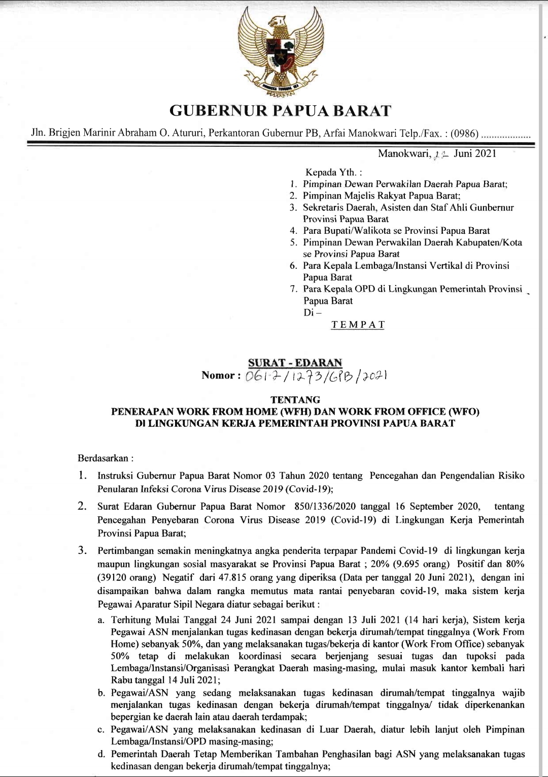 Detail Surat Edaran Work From Home Nomer 24