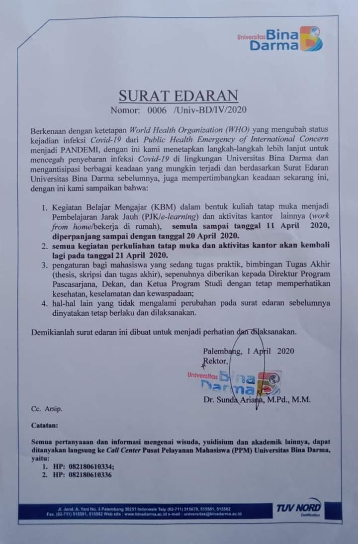 Detail Surat Edaran Work From Home Nomer 3