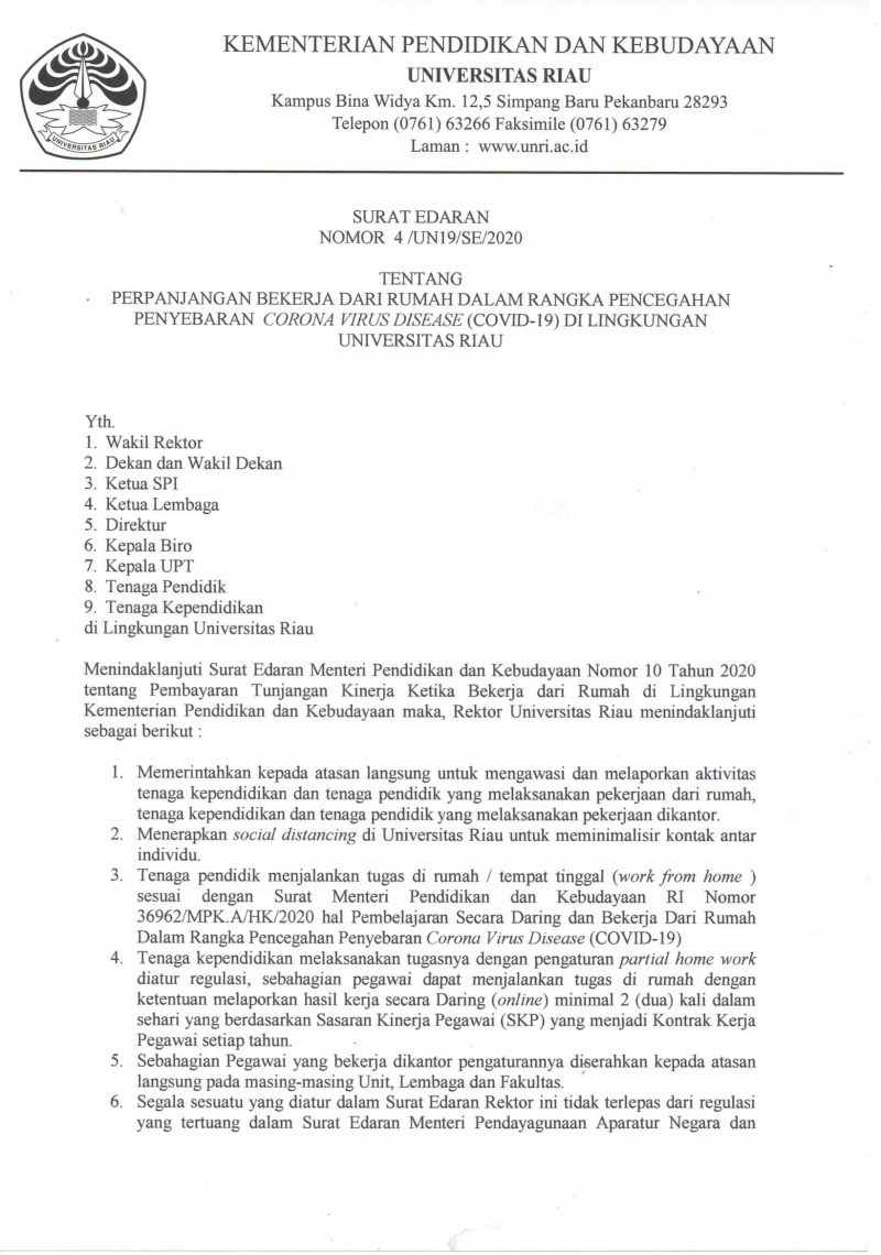 Detail Surat Edaran Work From Home Nomer 31