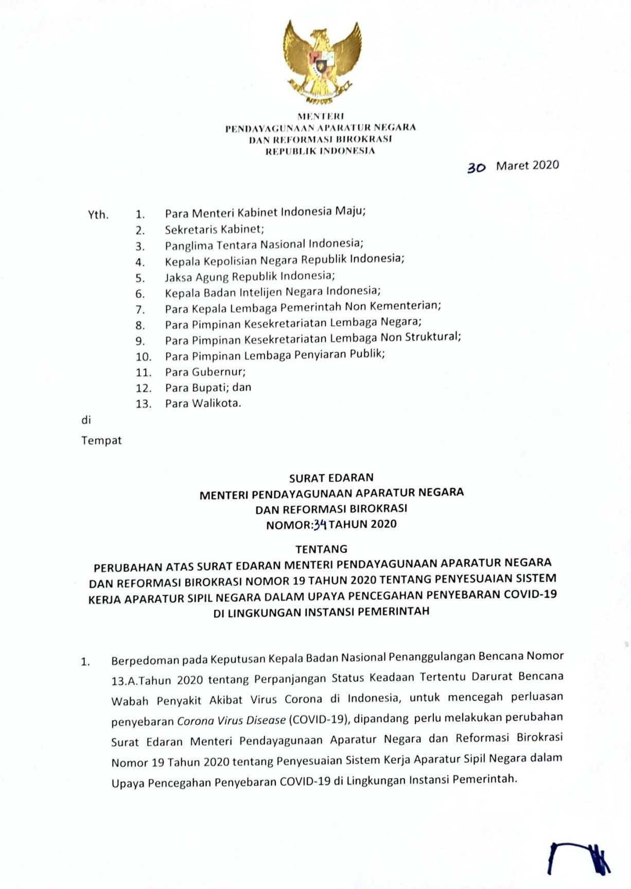 Detail Surat Edaran Work From Home Nomer 5