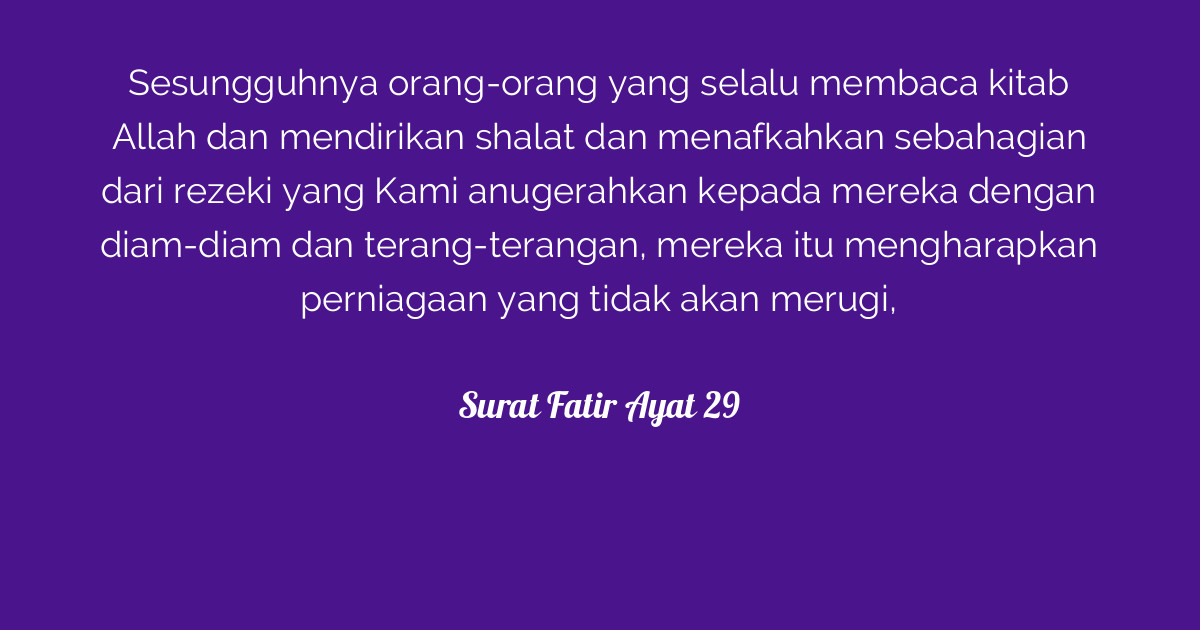 Detail Surat Fatir Ayat 29 Nomer 34