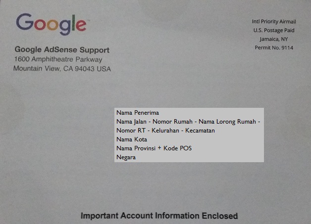 Detail Surat Google Adsense Nomer 36