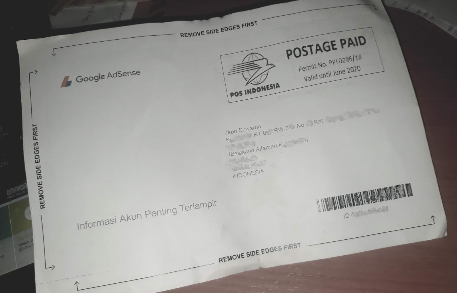 Detail Surat Google Adsense Nomer 9