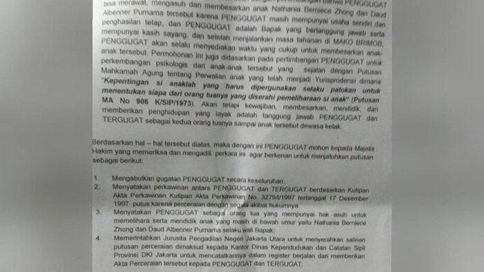 Detail Surat Gugatan Perceraian Nomer 32