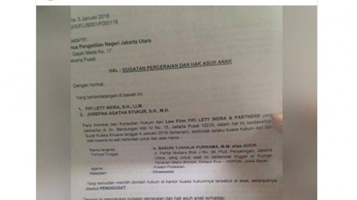 Detail Surat Gugatan Perceraian Nomer 41