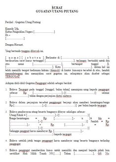 Detail Surat Gugatan Utang Piutang Nomer 10