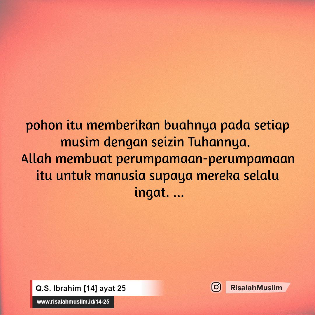 Detail Surat Ibrahim Ayat 24 25 Nomer 26