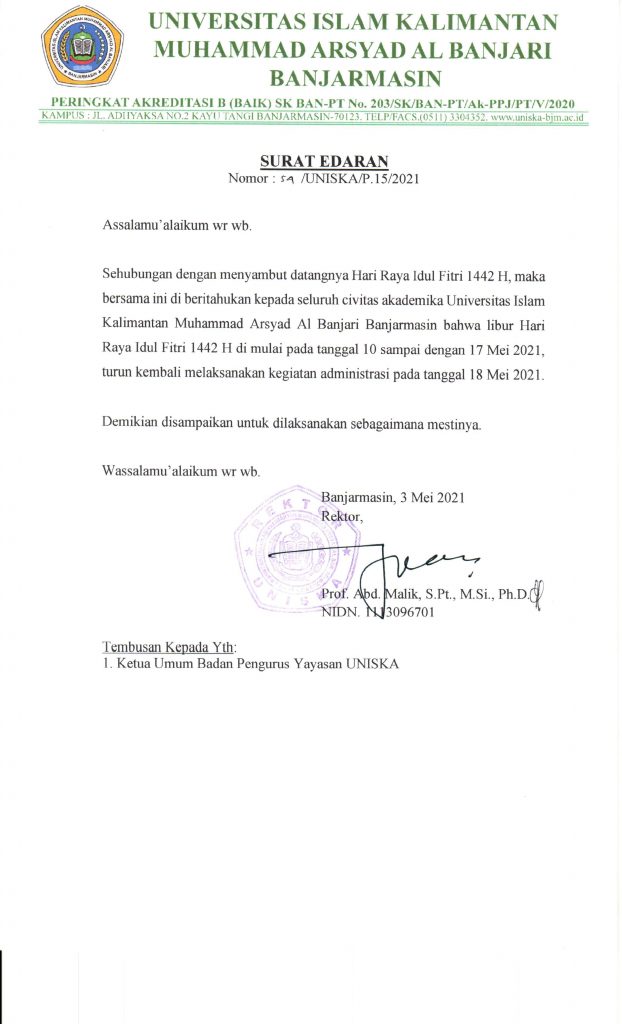 Detail Surat Idul Fitri Nomer 19