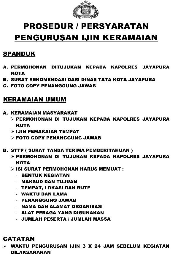 Detail Surat Ijin Keramaian Nomer 27