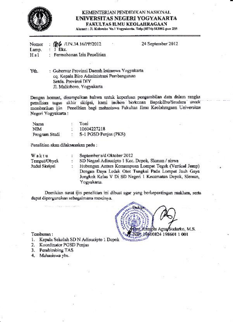 Detail Surat Ijin Penelitian Nomer 9