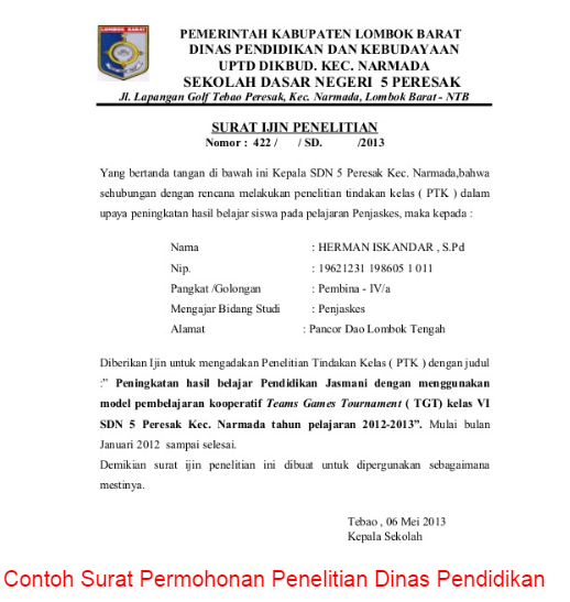 Detail Surat Ijin Penelitian Nomer 27