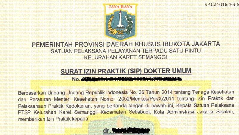 Detail Surat Ijin Praktek Nomer 3