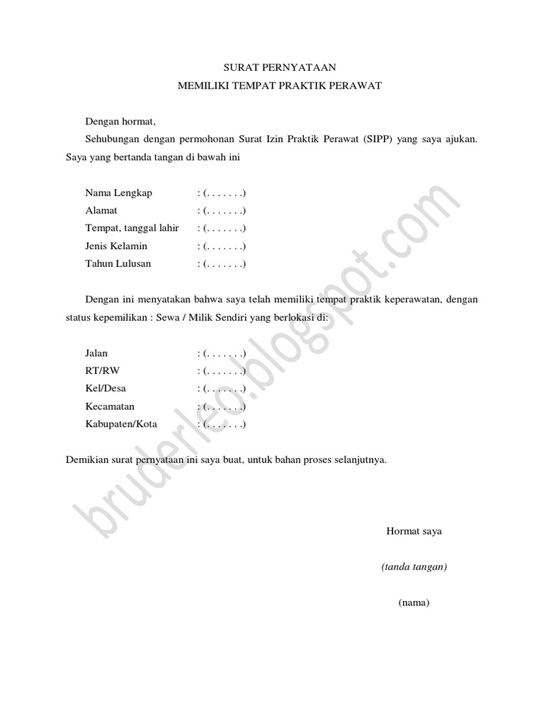 Detail Surat Ijin Praktek Perawat Nomer 25