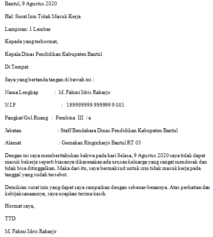 Detail Surat Izin Bekerja Nomer 45