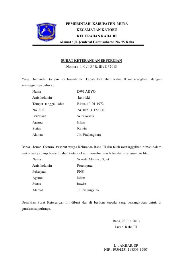 Detail Surat Izin Bepergian Nomer 13