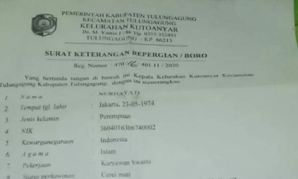Detail Surat Izin Bepergian Nomer 14