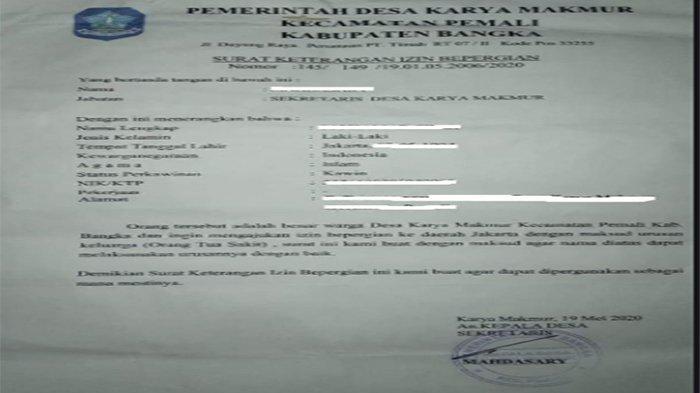 Detail Surat Izin Bepergian Nomer 25