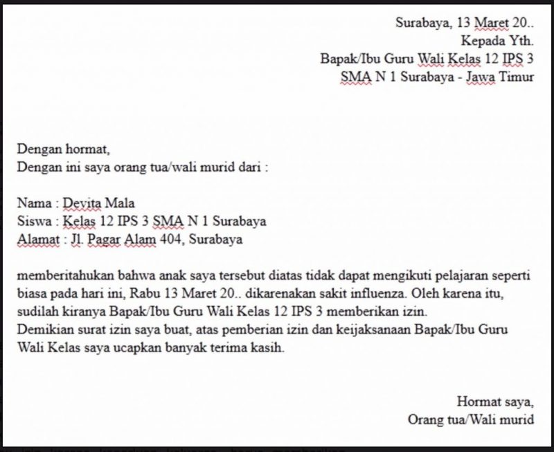 Detail Surat Izin Bepergian Nomer 34
