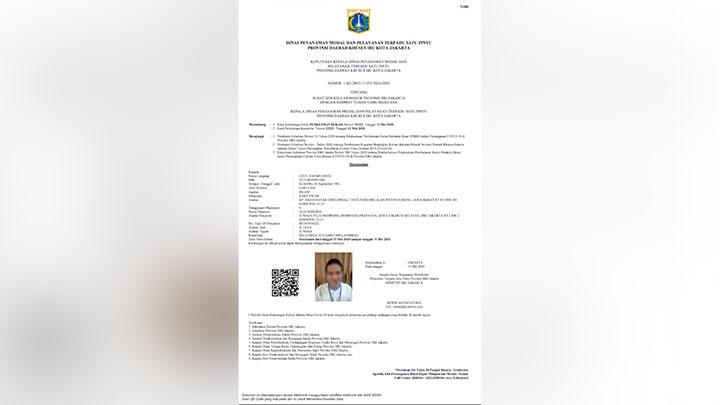 Detail Surat Izin Bepergian Nomer 43