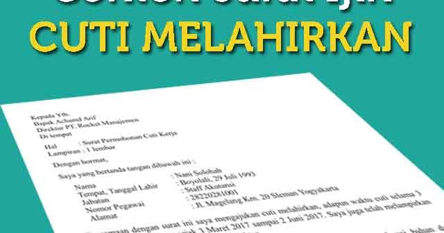 Detail Surat Izin Cuti Melahirkan Nomer 43