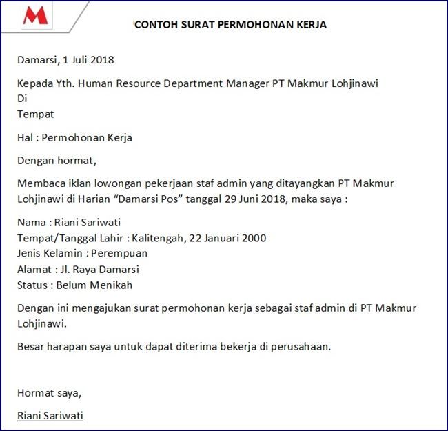 Detail Surat Izin Ke Perusahaan Nomer 26