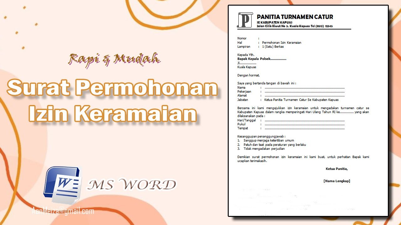 Detail Surat Izin Keramaian Nomer 37