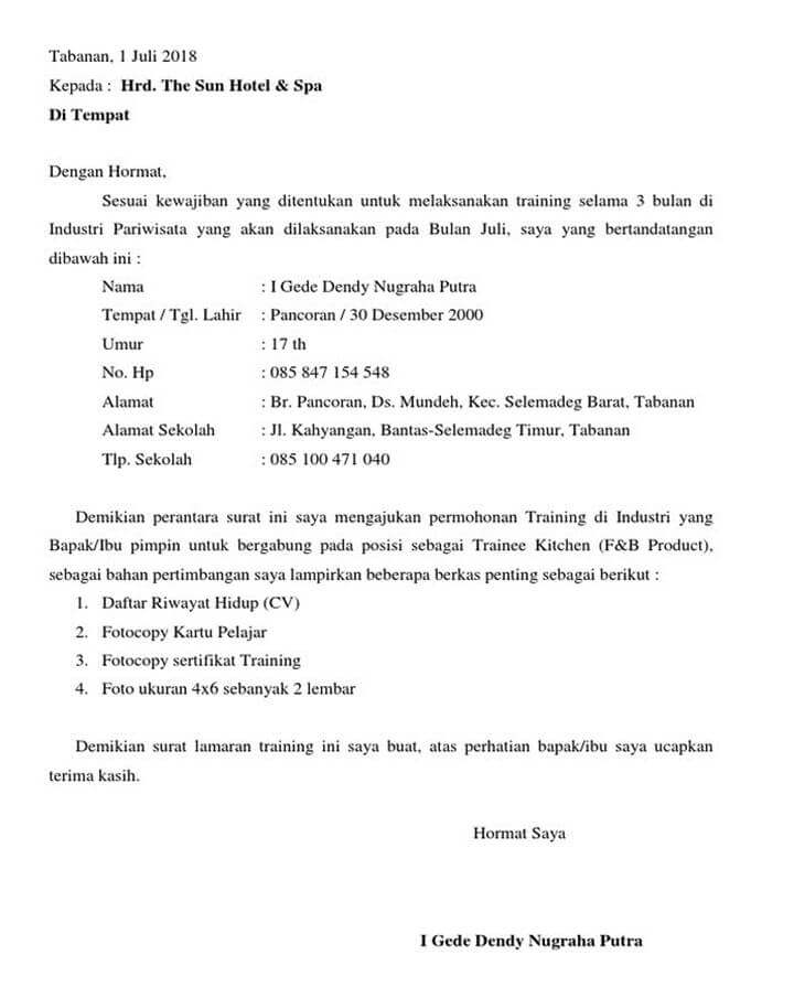 Detail Surat Izin Magang Nomer 42