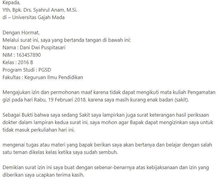 Detail Surat Izin Mahasiswa Nomer 52