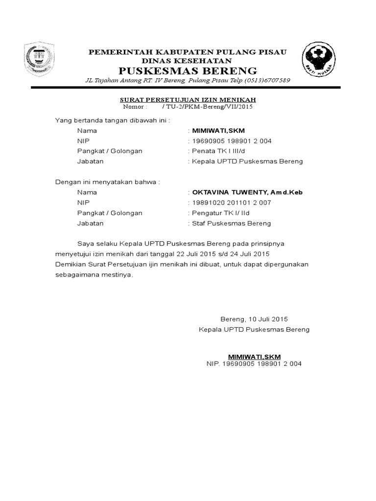 Detail Surat Izin Menikah Nomer 13