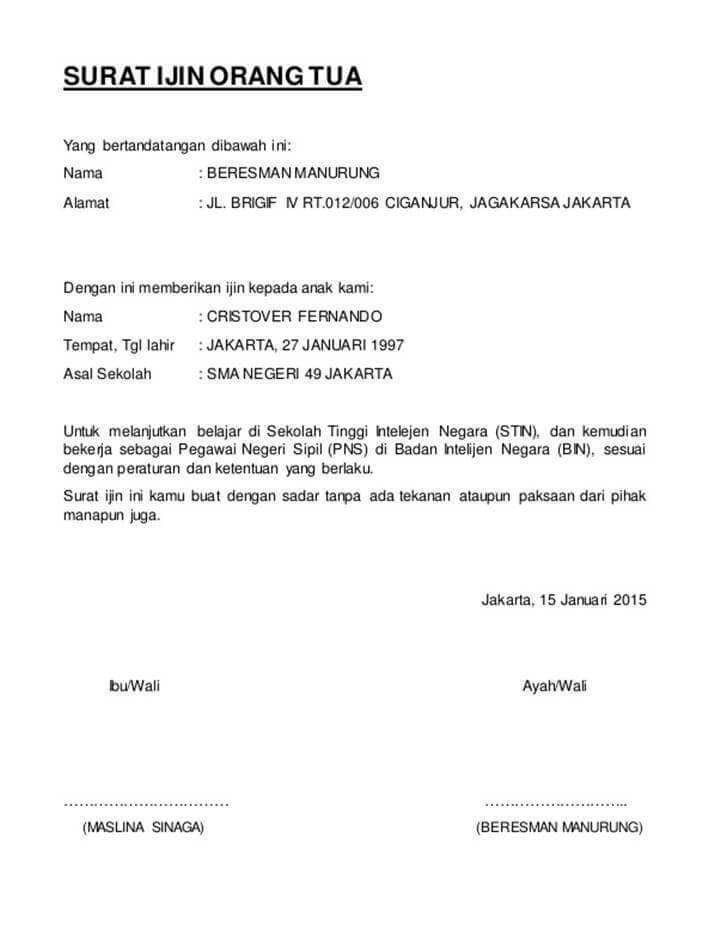 Detail Surat Izin Menikah Dari Orang Tua Nomer 41