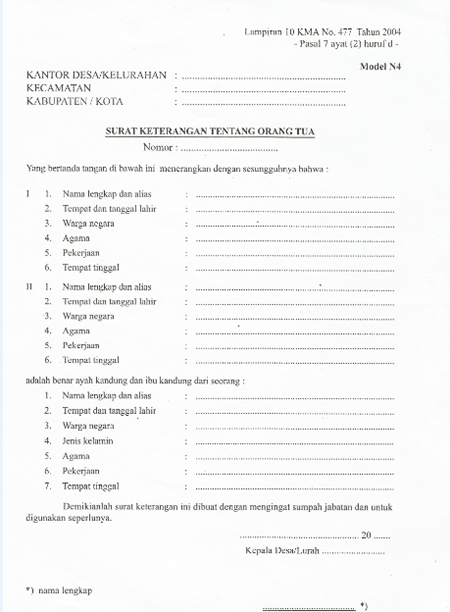 Detail Surat Izin Numpang Nikah Nomer 51