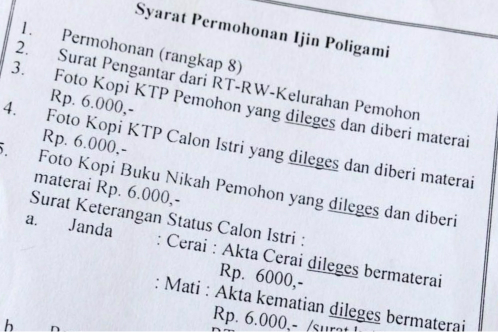 Detail Surat Izin Poligami Nomer 2