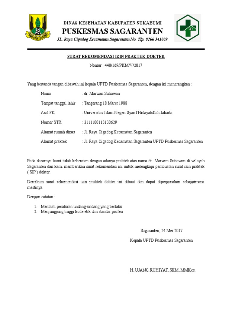 Detail Surat Izin Praktik Dokter Nomer 11