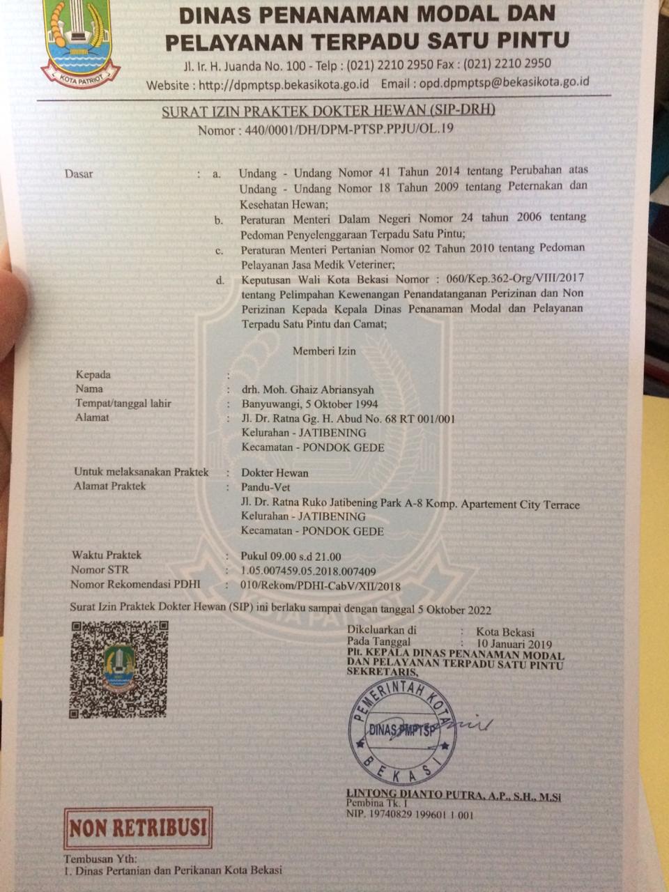 Detail Surat Izin Praktik Dokter Nomer 19