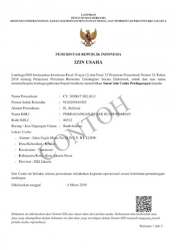 Detail Surat Izin Prinsip Nomer 30