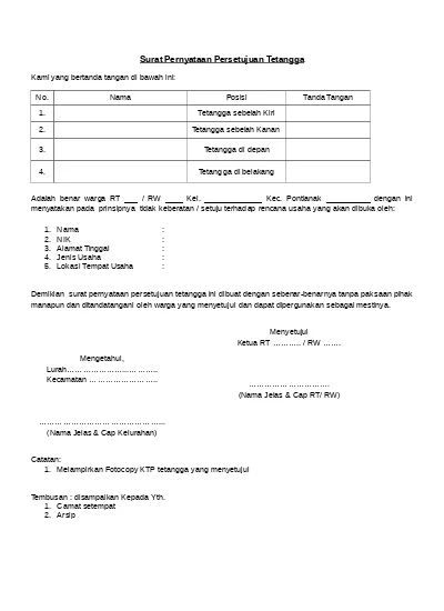 Detail Surat Izin Tetangga Nomer 14