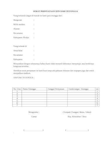 Detail Surat Izin Tetangga Nomer 22