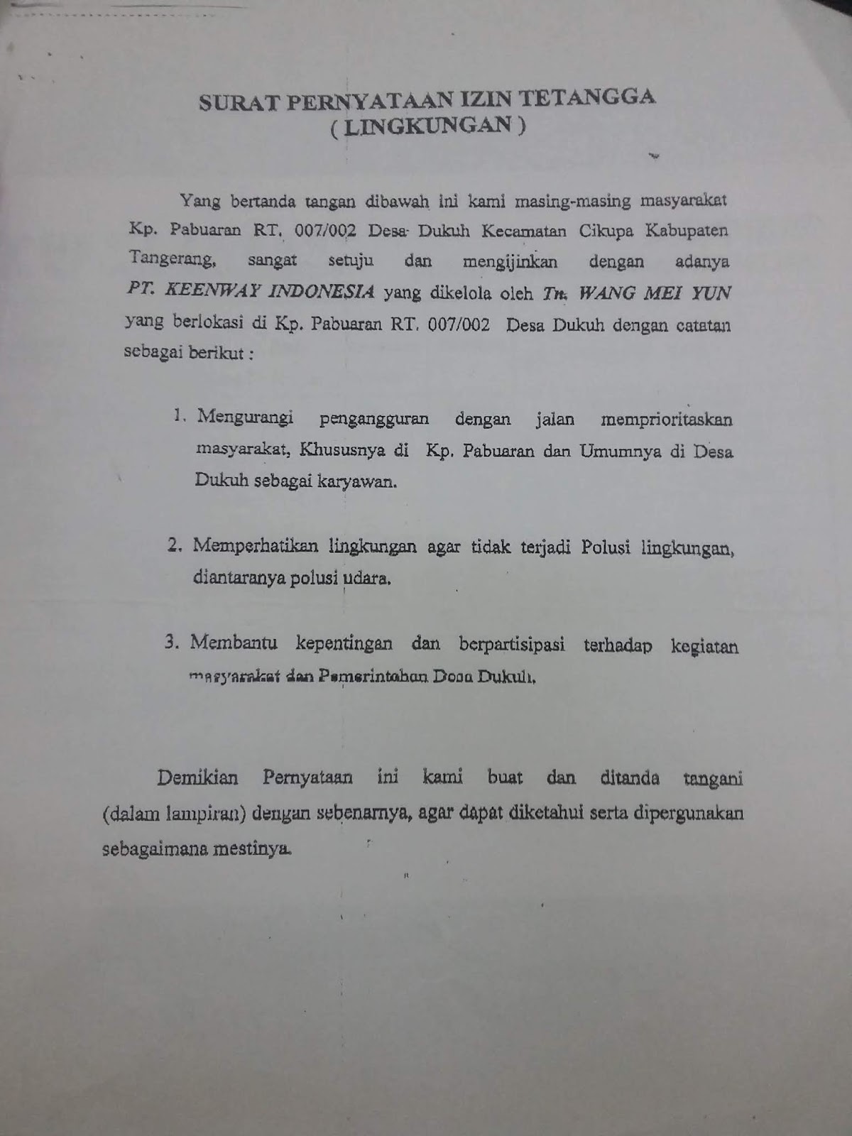 Detail Surat Izin Tetangga Nomer 31