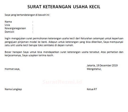 Detail Surat Izin Usaha Dari Rt Nomer 15