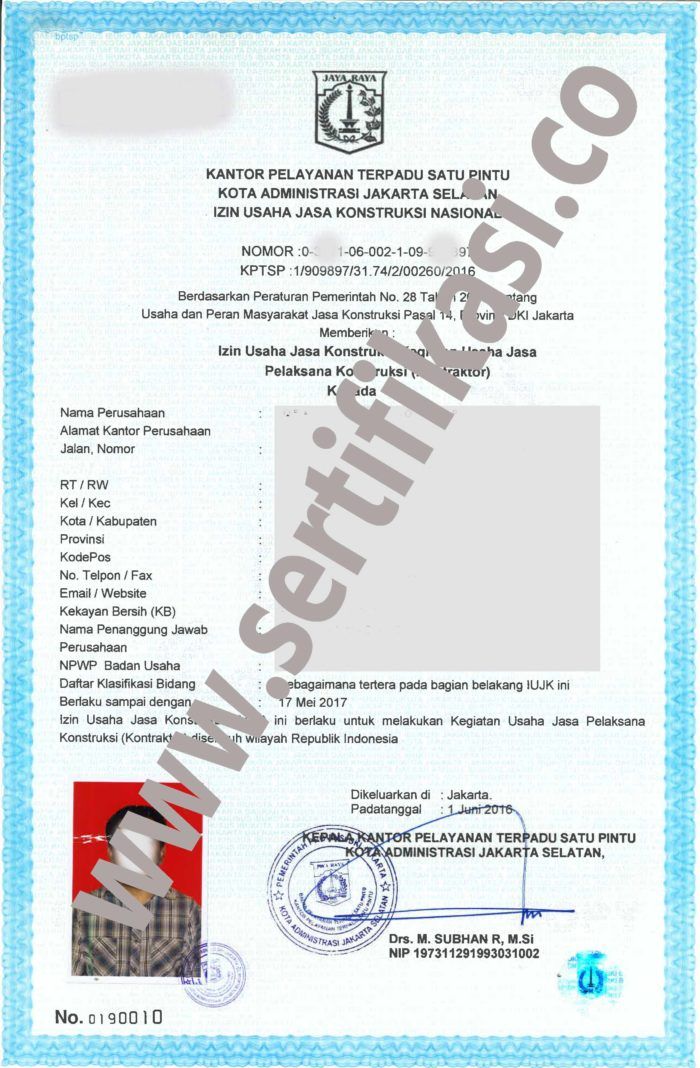 Detail Surat Izin Usaha Jasa Konstruksi Nomer 13