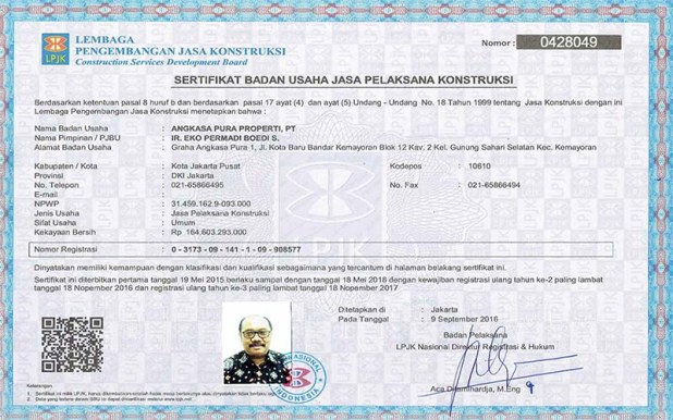 Detail Surat Izin Usaha Jasa Konstruksi Nomer 16