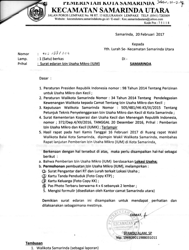 Detail Surat Izin Usaha Mikro Nomer 21