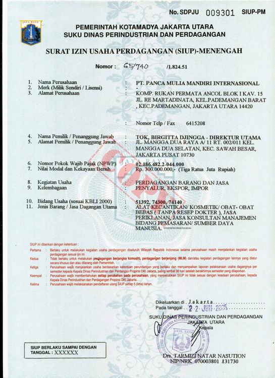 Detail Surat Izin Usaha Npwp Nomer 8