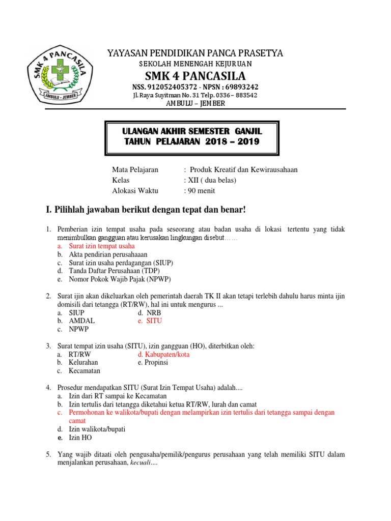 Detail Surat Izin Usaha Npwp Nomer 26